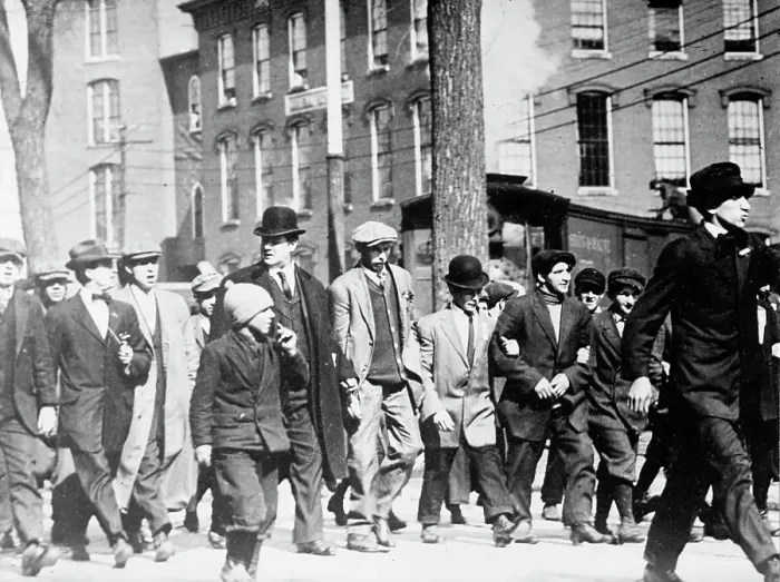 Framed Print : W.D. Haywood leads Lowell strike parade, 1912. Creator: Bain News Service Framed Print : W.D. Haywood leads Lowell strike parade, 1912. Creator: Bain News Service