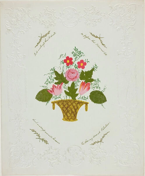 Is it Weakness thus to Dwell (valentine), c. 1840. Creator: George Kershaw