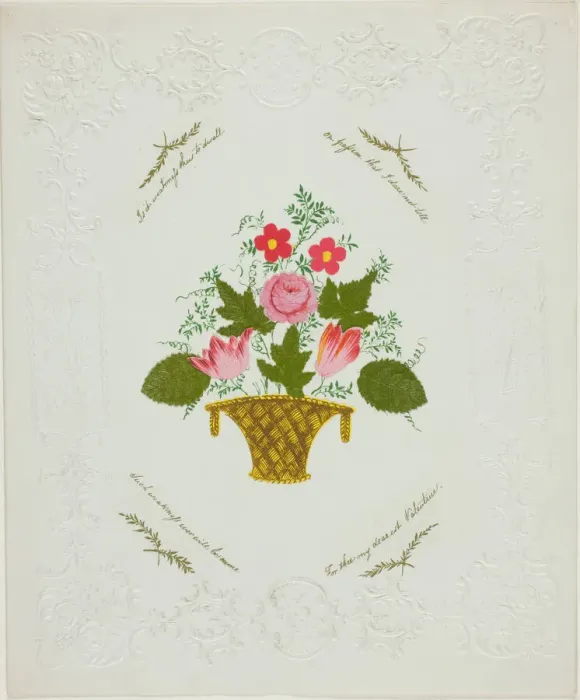 Framed Print : Is it Weakness thus to Dwell (valentine), c. 1840. Creator: George Kershaw Framed Print : Is it Weakness thus to Dwell (valentine), c. 1840. Creator: George Kershaw