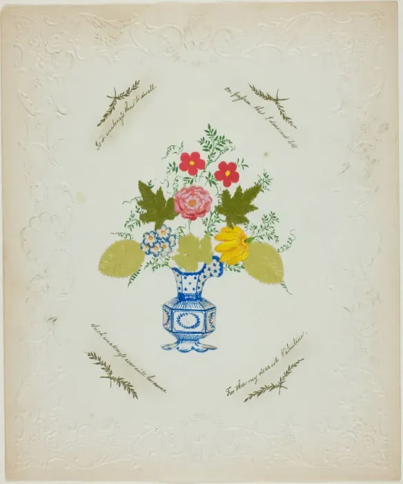 Framed Print : It is Weakness thus to Dwell (Valentine), c. 1850. Creator: George Kershaw Framed Print : It is Weakness thus to Dwell (Valentine), c. 1850. Creator: George Kershaw
