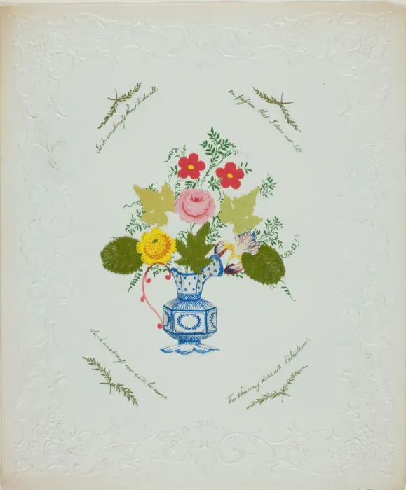 Framed Print : Is it Weakness thus to Dwell (valentine), c. 1850. Creator: George Kershaw Framed Print : Is it Weakness thus to Dwell (valentine), c. 1850. Creator: George Kershaw