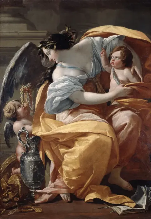 Framed Print : Wealth, 1640. Artist: Simon Vouet Framed Print : Wealth, 1640. Artist: Simon Vouet