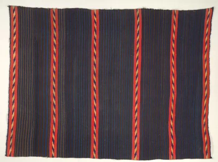 Framed Print : Wearing Blanket with Moki (Moqui) Stripes, 1865-1875. Creator: Unknown Framed Print : Wearing Blanket with Moki (Moqui) Stripes, 1865-1875. Creator: Unknown