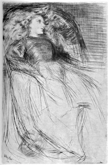 Framed Print : Weary, 1863 (1904). Artist: James Abbott McNeill Whistler Framed Print : Weary, 1863 (1904). Artist: James Abbott McNeill Whistler