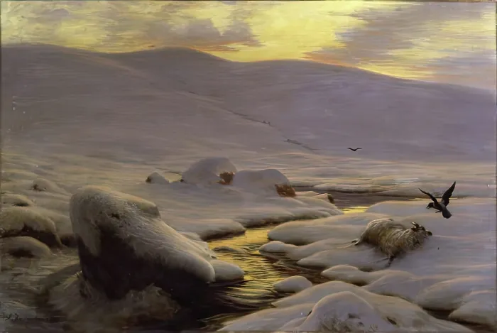 Framed Print : The Weary Waste Of Snow, Forest Of Birse, c1898. Creator: Joseph Farquharson Framed Print : The Weary Waste Of Snow, Forest Of Birse, c1898. Creator: Joseph Farquharson