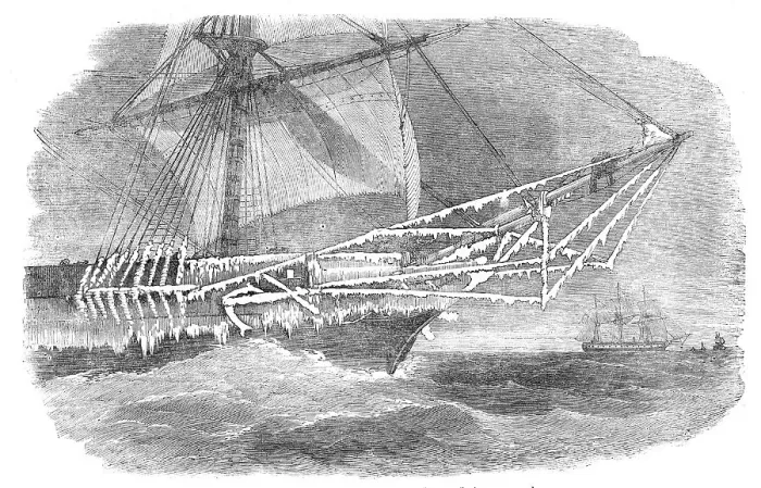 Framed Print : Weather in the Baltic - Bows of H.M. Corvette Cruiser, 1854. Creator: Unknown. Weather in the Baltic - Bows of H.M. Corvette Cruiser, 1854. Creator: Unknown Framed Print : Weather in the Baltic - Bows of H.M. Corvette Cruiser, 1854. Creator: Unknown. Weather in the Baltic - Bows of H.M. Corvette Cruiser, 1854. Creator: Unknown