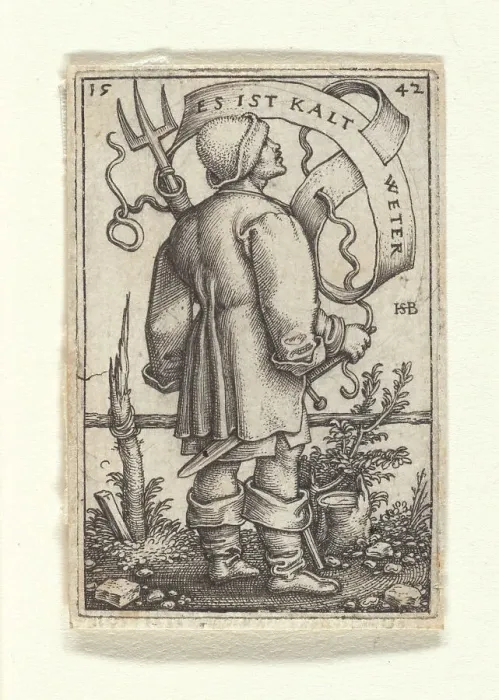 Framed Print : The weather builder, 1542. Creator: Beham, Hans Sebald (1500-1550) Framed Print : The weather builder, 1542. Creator: Beham, Hans Sebald (1500-1550)
