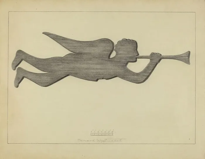 Framed Print : Weather Vane, c. 1936. Creator: Bernard Westmacott Framed Print : Weather Vane, c. 1936. Creator: Bernard Westmacott
