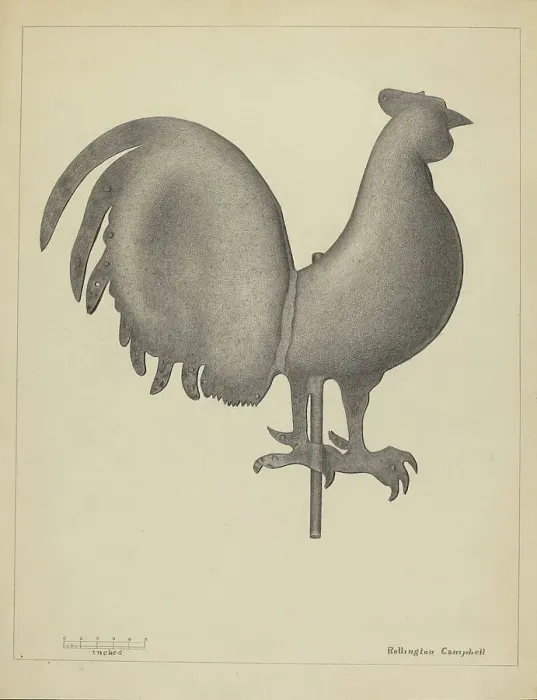 Framed Print : Weather Vane, c. 1936. Creator: Rollington Campbell Framed Print : Weather Vane, c. 1936. Creator: Rollington Campbell