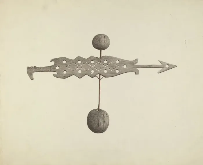 Framed Print : Weather Vane, c. 1939. Creator: Robert Pohle Framed Print : Weather Vane, c. 1939. Creator: Robert Pohle