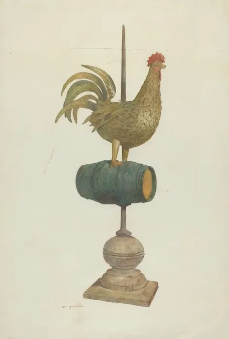 Framed Print : Weather Vane, c. 1940. Creator: Carl Strehlau Framed Print : Weather Vane, c. 1940. Creator: Carl Strehlau