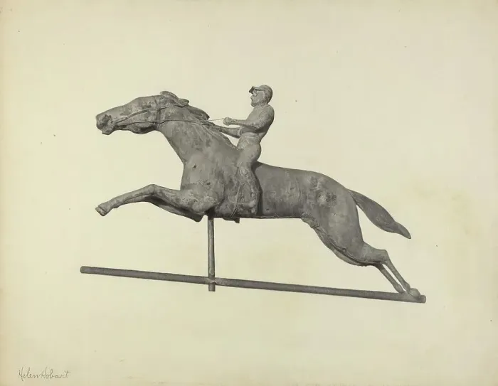 Framed Print : Weather Vane Finial, c. 1938. Creator: Helen Hobart Framed Print : Weather Vane Finial, c. 1938. Creator: Helen Hobart
