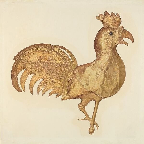 Weather Vane: Rooster, c. 1939. Creator: Marian Page