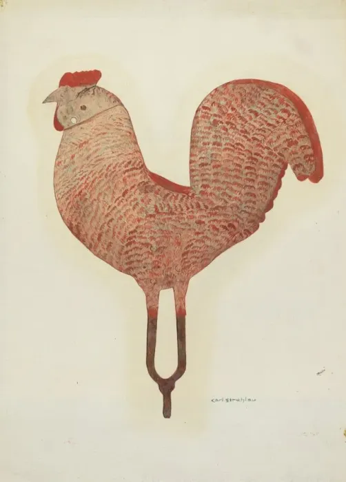 Framed Print : Weather Vane Rooster, c. 1940. Creator: Carl Strehlau Framed Print : Weather Vane Rooster, c. 1940. Creator: Carl Strehlau