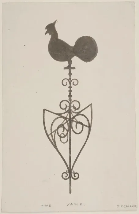 Framed Print : Weather vane from St Stephen, Coleman Street, London, c1850. Artist: JS Gardener Framed Print : Weather vane from St Stephen, Coleman Street, London, c1850. Artist: JS Gardener