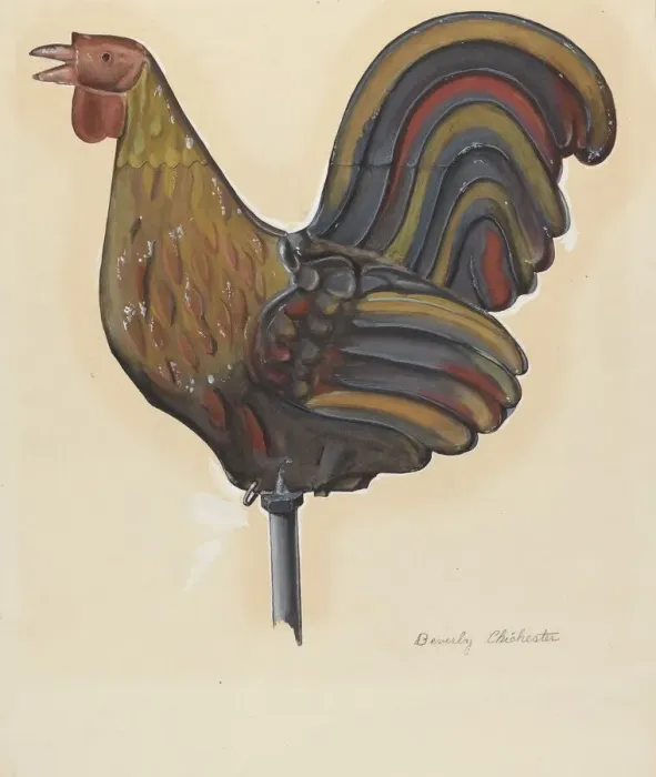 Framed Print : Weathercock, c. 1936. Creator: Beverly Chichester Framed Print : Weathercock, c. 1936. Creator: Beverly Chichester