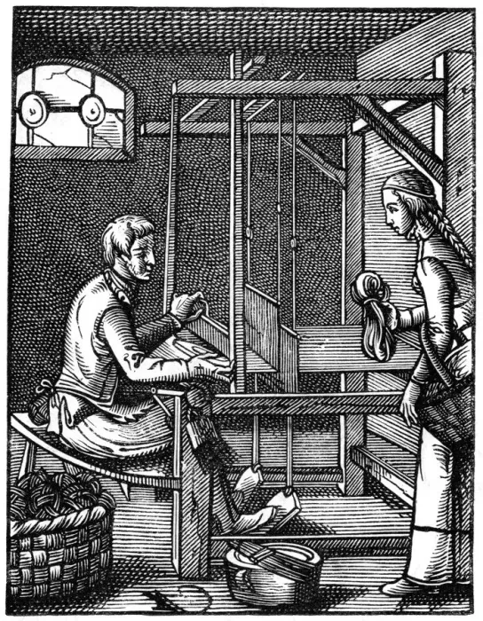 Framed Print : The Weaver, 16th century, (1870). Artist: Jost Amman Framed Print : The Weaver, 16th century, (1870). Artist: Jost Amman