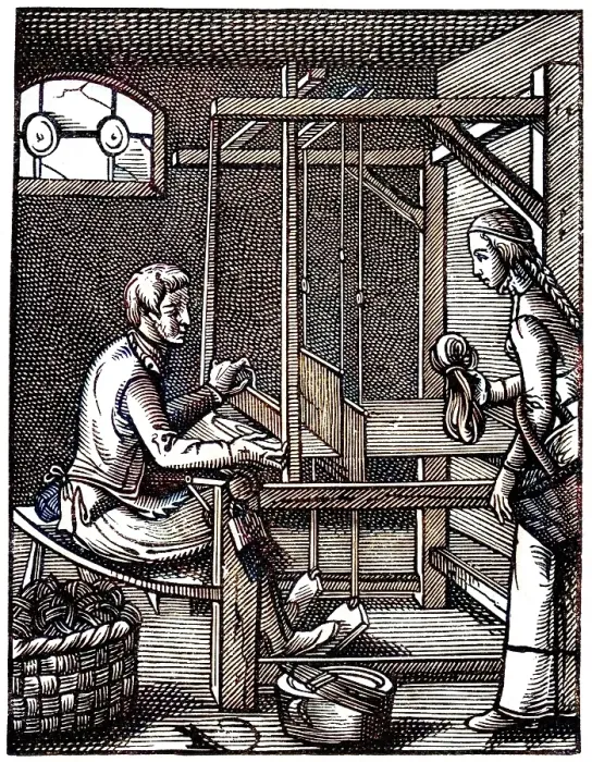 Framed Print : The Weaver, 16th century, (1870). Creator: Jost Amman. The Weaver, 16th century, (1870). Creator: Jost Amman Framed Print : The Weaver, 16th century, (1870). Creator: Jost Amman. The Weaver, 16th century, (1870). Creator: Jost Amman