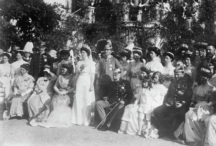 Framed Print : Wedding of Archduke Karl Franz Josef & Princess Zita, Kaiser Franz Joseph, 1911. Creator: Bain News Service Framed Print : Wedding of Archduke Karl Franz Josef & Princess Zita, Kaiser Franz Joseph, 1911. Creator: Bain News Service