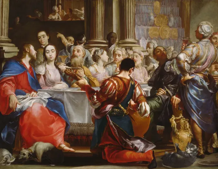 Framed Print : The Wedding at Cana, c. 1686. Creator: Giuseppe Maria Crespi Framed Print : The Wedding at Cana, c. 1686. Creator: Giuseppe Maria Crespi