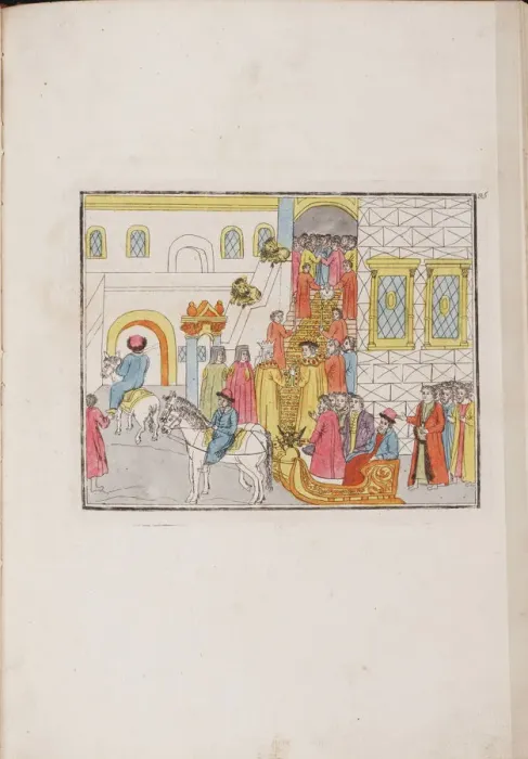 Framed Print : The wedding ceremony of Tsar Mikhail Feodorovich and Yevdokiya Lukyanovna, 1810. Artist: Anonymous master Framed Print : The wedding ceremony of Tsar Mikhail Feodorovich and Yevdokiya Lukyanovna, 1810. Artist: Anonymous master