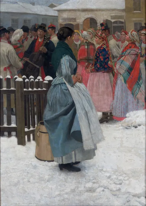Framed Print : The Wedding Is Coming, 1891. Creator: Antoni Piotrowski Framed Print : The Wedding Is Coming, 1891. Creator: Antoni Piotrowski