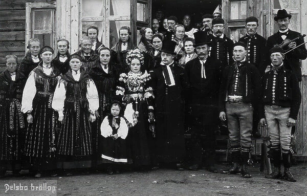 Wedding in Delsbo, Hälsingland, 1880-1929. Creator: C Rudolphi