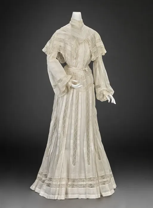 Framed Print : Wedding Dress (Bodice, Skirt, Slip), 1903. Creator: Unknown Framed Print : Wedding Dress (Bodice, Skirt, Slip), 1903. Creator: Unknown