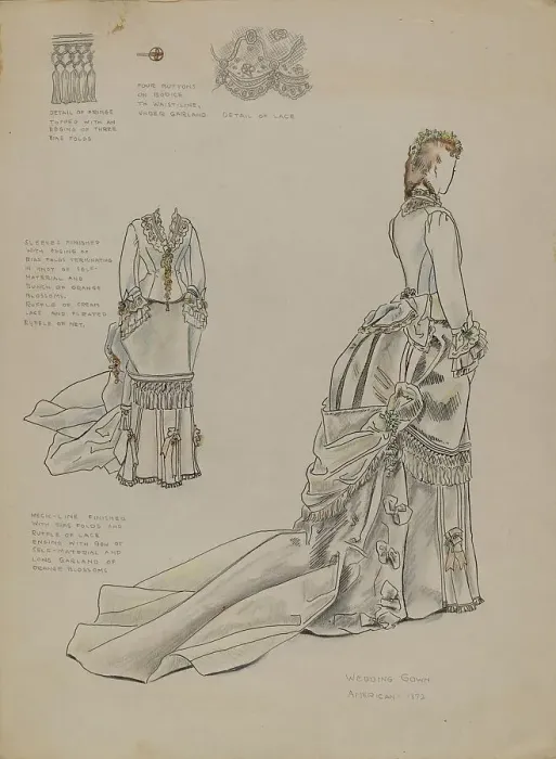 Framed Print : Wedding Dress, c. 1936. Creator: Melita Hofmann Framed Print : Wedding Dress, c. 1936. Creator: Melita Hofmann