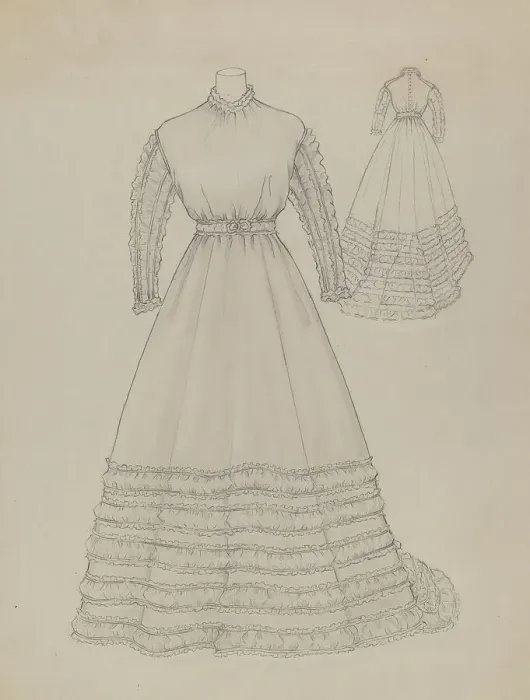 Framed Print : Wedding Dress, c. 1936. Creator: Nancy Crimi Framed Print : Wedding Dress, c. 1936. Creator: Nancy Crimi