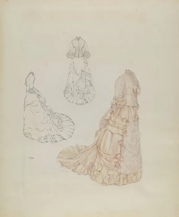 Framed Print : Wedding Dress, c. 1937. Creator: Arelia Arbo Framed Print : Wedding Dress, c. 1937. Creator: Arelia Arbo