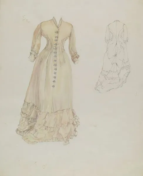 Heritage Images Print of 1930s Wedding Dress, c. 1937. Art Prints, Posters  & Puzzles from Heritage Images
