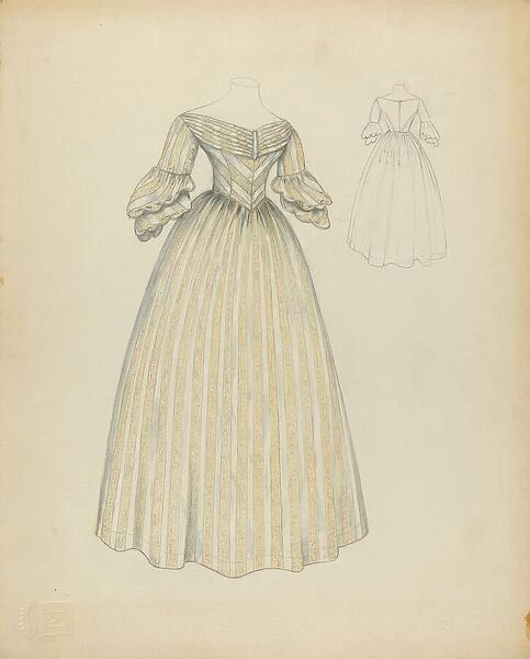Wedding Dress, c. 1940. Creator: Margaret Concha