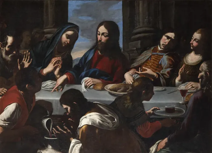 Framed Print : The Wedding Feast at Cana. Creator: Preti; Gregorio (1603-1672) Framed Print : The Wedding Feast at Cana. Creator: Preti; Gregorio (1603-1672)