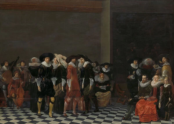 A Wedding Feast, Traditionally Called The Wedding of Adriaen Ploos van Amstel and Agnes van Bijler Creator: Willem Cornelisz Duyster