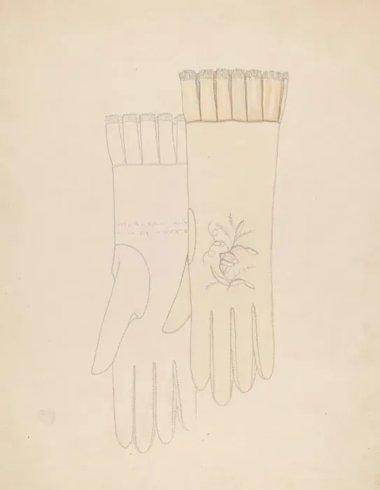 Framed Print : Wedding Gloves, c. 1936. Creator: Gladys Cook Framed Print : Wedding Gloves, c. 1936. Creator: Gladys Cook