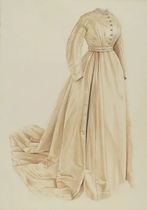 Framed Print : Wedding Gown, c. 1938. Creator: Lucien Verbeke Framed Print : Wedding Gown, c. 1938. Creator: Lucien Verbeke