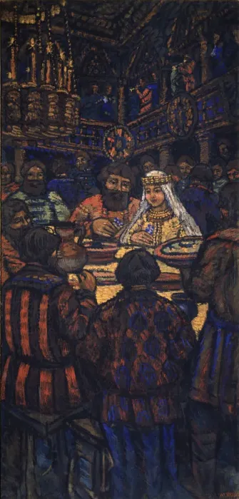 Framed Print : The Wedding of the Grand Duke Vladimir I. Svyatoslavich (Triptych, Central panel), 1920s. Artist: Yakovlev, Mikhail Nikolayevich (1880-1942) Framed Print : The Wedding of the Grand Duke Vladimir I. Svyatoslavich (Triptych, Central panel), 1920s. Artist: Yakovlev, Mikhail Nikolayevich (1880-1942)
