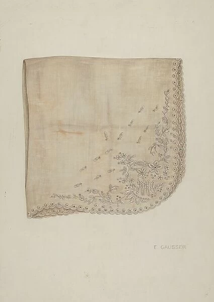 Wedding Handkerchief, c. 1939. Creator: Eleanor Gausser