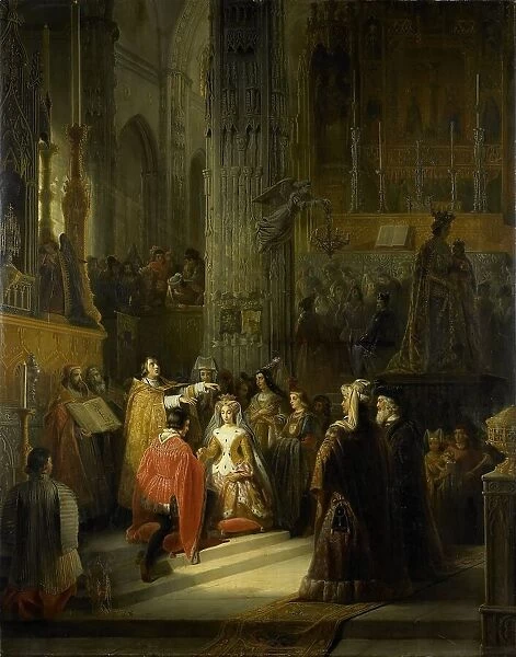 The Wedding of Jacoba of Bavaria, Countess of Holland, and Jan IV, Duke of Brabant, 1418, 1839. Creator: Jakob Josef Eeckhout