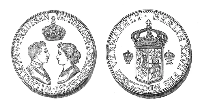 Framed Print : Wedding Medal for the Royal Marriage at Berlin, 1881. Creator: Unknown Framed Print : Wedding Medal for the Royal Marriage at Berlin, 1881. Creator: Unknown