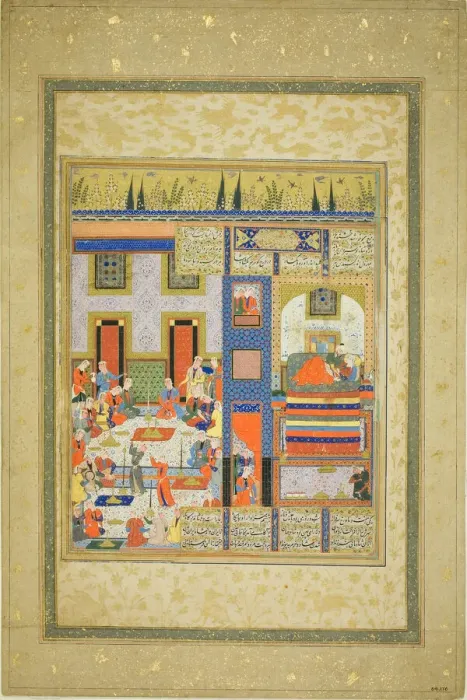 Framed Print : The Wedding Night of Anushirvan and the Khaqans Daughter (from a copy of Firdausi s Framed Print : The Wedding Night of Anushirvan and the Khaqans Daughter (from a copy of Firdausi s