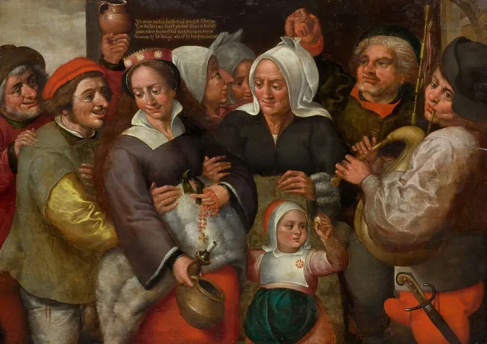 Framed Print : Before the Wedding Night. Creator: Cleve, Marten van, the Elder (1520-1570) Framed Print : Before the Wedding Night. Creator: Cleve, Marten van, the Elder (1520-1570)