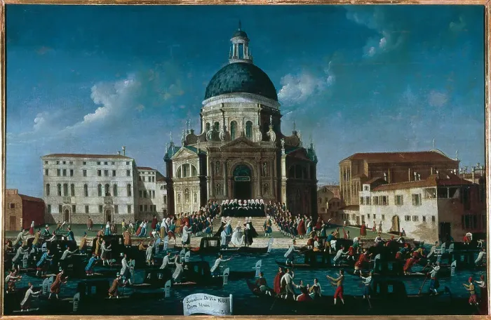 Framed Print : The wedding of a noble lady in Santa Maria della Salute, 1779-1792. Creator: Bella, Gabriele (1730-1799) Framed Print : The wedding of a noble lady in Santa Maria della Salute, 1779-1792. Creator: Bella, Gabriele (1730-1799)