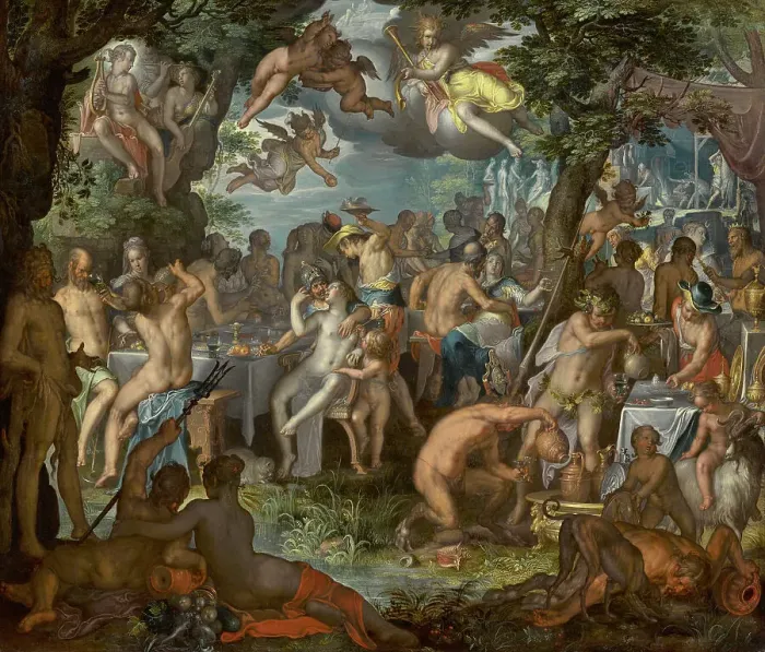 Framed Print : The Wedding Of Peleus And Thetis, 1612. Creator: Joachim Anthonisz Wtewael Framed Print : The Wedding Of Peleus And Thetis, 1612. Creator: Joachim Anthonisz Wtewael