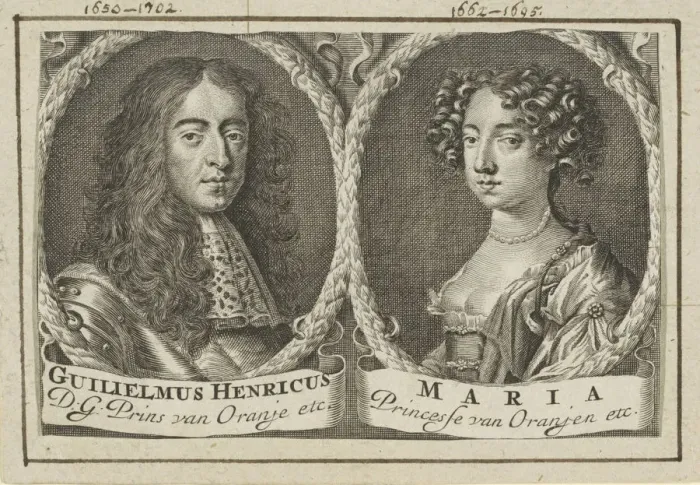Framed Print : Wedding portrait of Willem III and Mary II Stuart, 1688 Framed Print : Wedding portrait of Willem III and Mary II Stuart, 1688