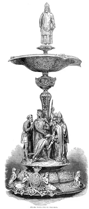 Framed Print : Wedding presents from the Queen to the Princess of Wales: silver tazza... 1864. Creator: Unknown Framed Print : Wedding presents from the Queen to the Princess of Wales: silver tazza... 1864. Creator: Unknown