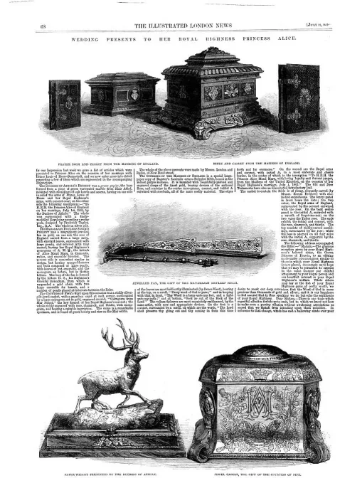 Framed Print : Wedding presents to Her Royal Highness Princess Alice, 1862. Creator: Unknown Framed Print : Wedding presents to Her Royal Highness Princess Alice, 1862. Creator: Unknown