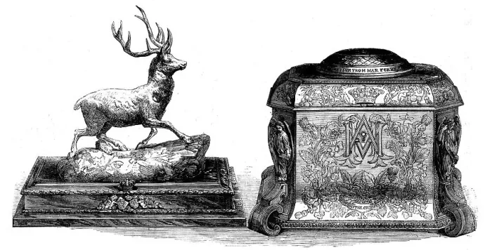 Framed Print : Wedding presents to Her Royal Highness Princess Alice... 1862. Creator: Unknown Framed Print : Wedding presents to Her Royal Highness Princess Alice... 1862. Creator: Unknown