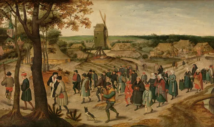 Framed Print : A Wedding Procession, 1630. Creator: Pieter Brueghel the Younger Framed Print : A Wedding Procession, 1630. Creator: Pieter Brueghel the Younger